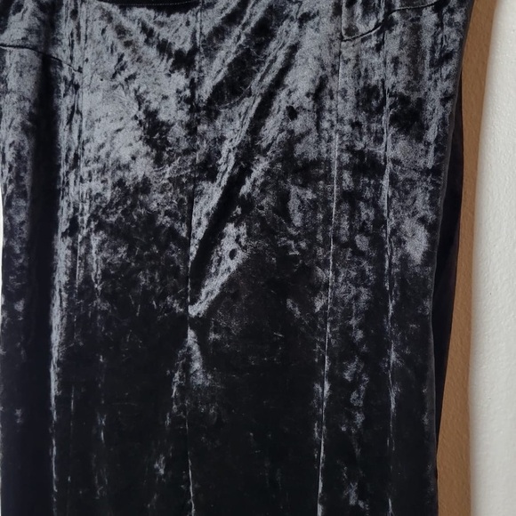NWT GOOD AMERICAN Medium Crushed Velvet Disco Pant Black Sz 6/ 3X Plus 0242 - Picture 3 of 10